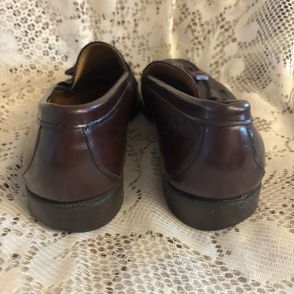 Cole Haan Men's US 11 Burgundy Pinch Tassel Loafers Shoes